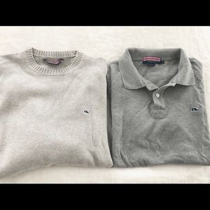 Vineyard Vines sweater and polo tee